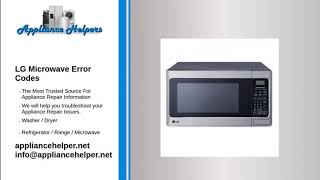 LG Microwave Error Codes [upl. by Ikeda]