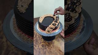 Chocolate Cake design chocolatecake chocolatecakedecoration shortvideo youtubeshorts cake [upl. by Milman896]