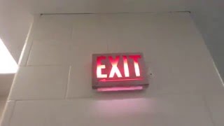 4 1976 Prescolite Exit Signs at a Middle School [upl. by Akineg807]