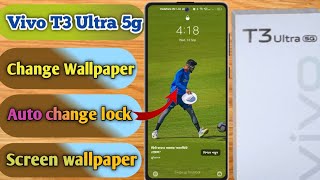 how to change lock screen wallpaper in vivo t3 ultra 5g vivo t3 ultra 5g change wallpaper [upl. by Nedia]