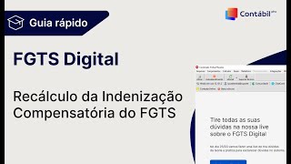 FGTS Digital  Recálculo da Indenização Compensatória do FGTS [upl. by Aonehc]