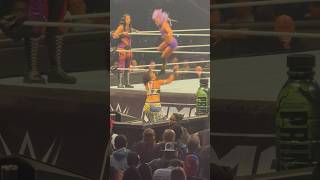 “LETS GO BAYLEY” wwe nyc wwesmackdown wrestlingshow bayley glow [upl. by Yahsed423]