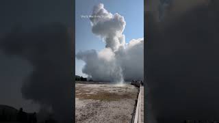 Tourists run for safety after surprise eruption in Yellowstone [upl. by Newberry]