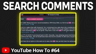 How to Search YouTube Comments By User And Word  Find Someones YouTube Comment [upl. by Nhor393]