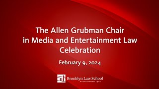 The Allen Grubman Chair in Media and Entertainment Law Celebration [upl. by Couture]