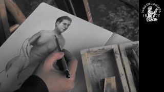 Drawing a Live Model with 3 Art Students [upl. by Anaitit]