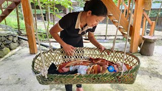 How to weave a bamboo hammock for children  Live with nature l Lý Thị An [upl. by Eyaj638]