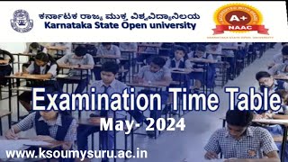 ksou may 2024 Exams Time Table Announce [upl. by Mccandless977]