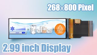 Bar Type 299 inch 268x800 IPS TFT LCD Display SPIRGB Interface [upl. by Aleahs]