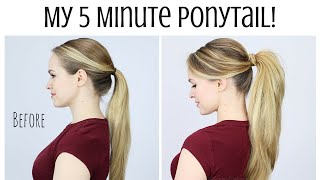 My 5 Minute Ponytail Routine  KayleyMelissa [upl. by Okihcim469]