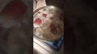 Boiling red potatoes for mashed potatoes for dinner tonight Sunday October 6th 2024 [upl. by Klenk535]