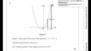 P1 Edexcel IAL WMA1101 Jan 2020 Q3  DIFFERENTIATION [upl. by Beutler]