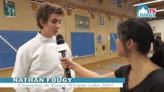 ESCRIME  Nathan Fougy champion de France N2 épée cadet 2013 [upl. by Kara-Lynn580]