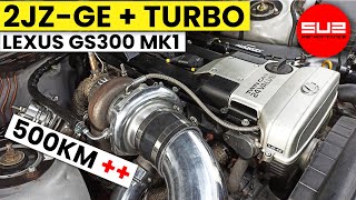 Seryjny 2JZGE  Turbo  Stroimy 500 w Lexusie GS300  Ecumaster EMU  Hamownia [upl. by Ecineg]