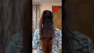 Try this half high ponytail hairstyle ✨💕hair hairstyle viralvideo shorts trending subscribe [upl. by Witha]