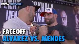 Eddie Alvarez Chad Mendes FACE OFF ahead of BKFC fight  BKFC 41 [upl. by Noli]