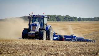 New Holland TG8050  Lemken Gigant 10  Déchaumage [upl. by Ciryl]