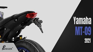 ZIEGER ® Kennzeichenhalter kompatibel mit Yamaha MT09 ab 2021  Montageanleitung  Tutorial [upl. by Diarmit756]