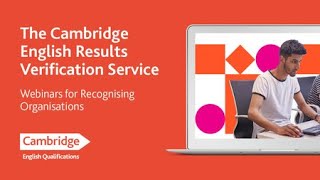 The Cambridge English Results Verification Service [upl. by Norvun]