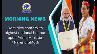 Dominica confers its highest national honour upon Prime Minister NarendraModi [upl. by Fedirko]