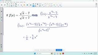 MAT190 Chapter 3  Quotient Rule with Square Roots [upl. by Enilreug928]