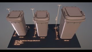 Waste bin for organic waste pale brown RAL 5015 [upl. by Ocsisnarf584]