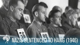 58 Nazis Sentenced To Hang Dachau Trials 1946  British Pathé [upl. by Winola]