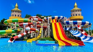 Waterslides at Aquapark Neptun in Bulgaria [upl. by Raoul]