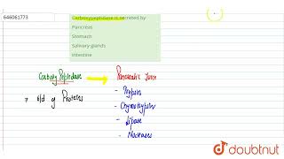 Carboxypeptidase is secreted by  12  DIGESTION AND ABSORPTION  BIOLOGY  DINESH PUBLICATION E [upl. by Gianina]