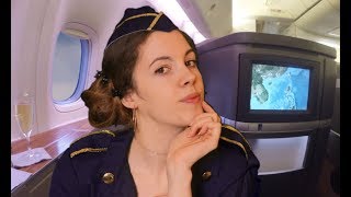 ASMR First Class Flight Attendant Roleplay [upl. by Jessalyn]