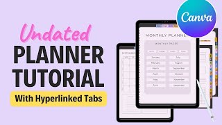 How to Create Undated Digital Planner in Canva with HYPERLINKS Tabsdigitalplanners [upl. by Kaufman]