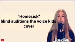 Lyrics Homesick  Dua Lipa Cover Jade blind auditions the voice kids by All Music [upl. by Alihet]