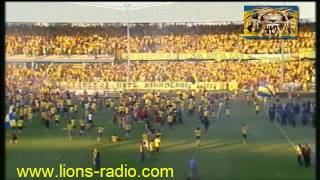 Η λήξη του αγώνα Η ΑΕΛ Πρωταθλήτρια 20112012 wwwlionsradiocom [upl. by Alesram]