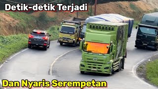 Detikdetik Kejadian Truk Dan Nyaris Mobil Serempetan Di Bukit Kodok [upl. by Idelia21]