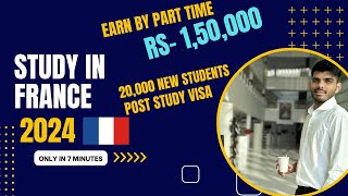 STUDY IN FRANCE IN 2024  SCHOLARSHIP  PART TIME JOBS IN FRANCE [upl. by Mukul]