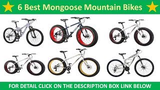 6 Best Mongoose Mountain Bikes Reviews  Mongoose Mountain Bikes 2018 [upl. by Satterfield]