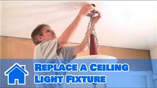 Home Help  How to Replace a Ceiling Light Fixture [upl. by Dorsey]