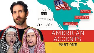 Accent Expert Gives a Tour of US Accents Part One Arab Muslim Brothers Reaction [upl. by Spear109]