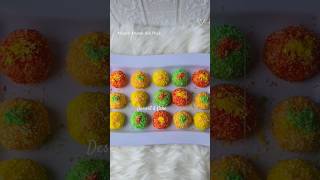 Rainbow Coconut Ladoo🌈 The Cutest Dessert Ever🥰shorts viralshorts [upl. by Karl]