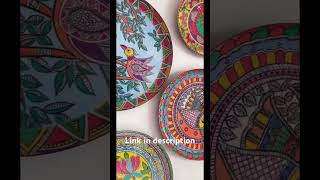 Madhubani Iron Wall Plates Wall Decoration Walldecorhomedecordiwalidecorfestiveamazoneproduct [upl. by Lachman]