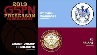 CHAMPIONSHIP GAME 2019 GSPN PRESEASON TOURNAMENT [upl. by Aitsirk125]