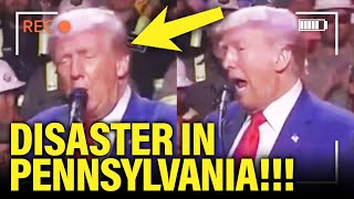 SLURRING Trump STRUGGLES in DISASTER Pennsylvania Speech [upl. by Ovatsug272]