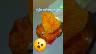 Wafers and Tissue Parper🥰😍 diy shots craft art diycraft Art Carft Fatema Taha 😎 [upl. by Anoirb]