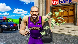 Robbing Banks with Lebron James in GTA 5 [upl. by Cedar]