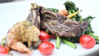 Recipe Grilled Short Ribs and Lobster [upl. by Etnovad]