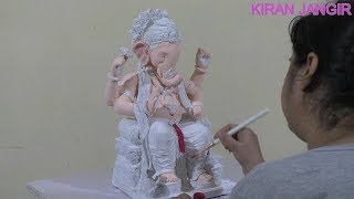 Sculpting Ganesha in water based clay शाडू माटी से गणपति बप्पा  लालबागचा राजा  की मूर्ति बनाये [upl. by Lacram372]