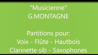 Musicienne  Gilbert Montagné  Partitions Pop Part Solo [upl. by Urquhart876]