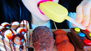 Chocolate Maltesers Cake Mochi Ice Cream Eating ASMR Mukbang CREAMASMR [upl. by Alejandrina]