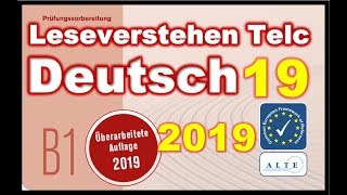 Modelltest 19 B1 Zertifikat Leseverstehen Deutsch 15082019 [upl. by Mchail]