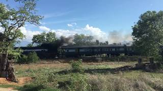 Train crossing the Pollachi  Palani Highway  Sithraikulam Railway Gate [upl. by Wappes40]